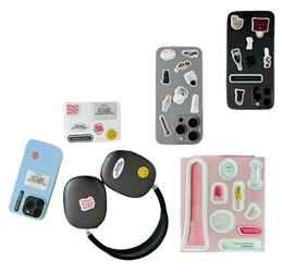 Variedad de stickers personalizables